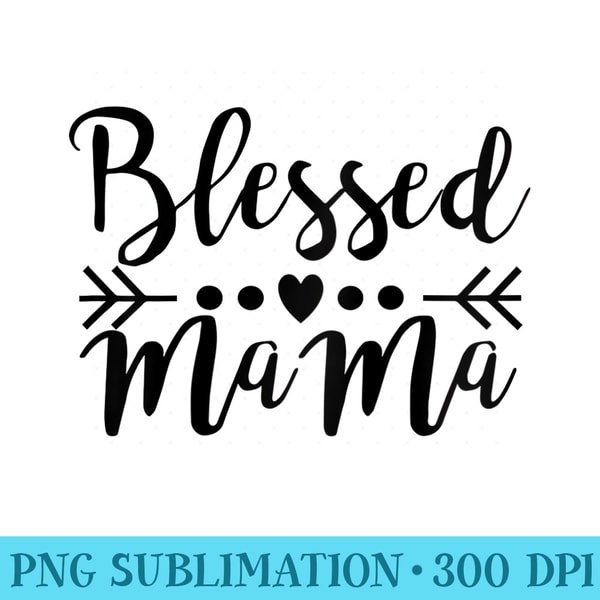 Womens Blessed Mama mama bear llama shark Plus Size Mom Raglan Baseball - High Resolution PNG Designs - Eco Friendly And Sustainable Digital Products