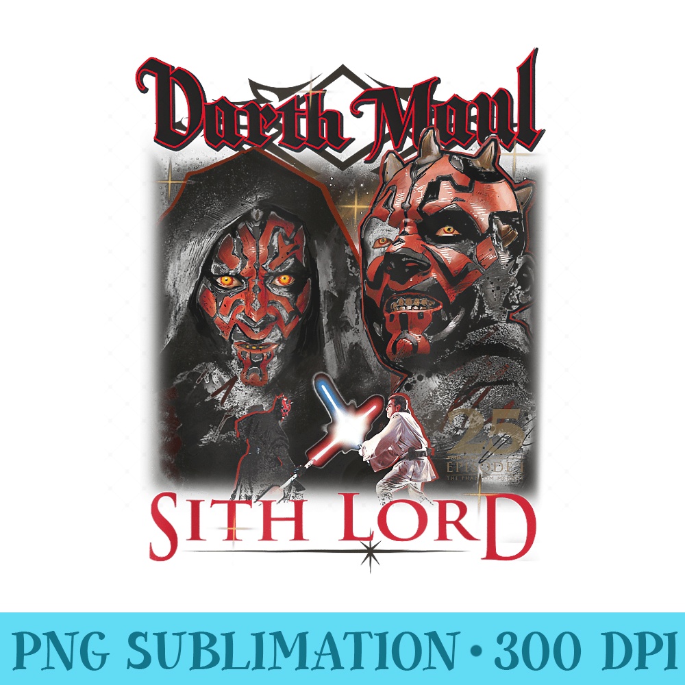 Star Wars Classic Darth Maul Sith Lord Vintage Chest Poster - PNG Download Icon - Spice Up Your Sublimation Projects
