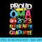 Proud Oma Of A Kindergarten Grad Graduation Class of 2023 Premium - High Resolution PNG Download - Unlock Vibrant Sublimation Designs