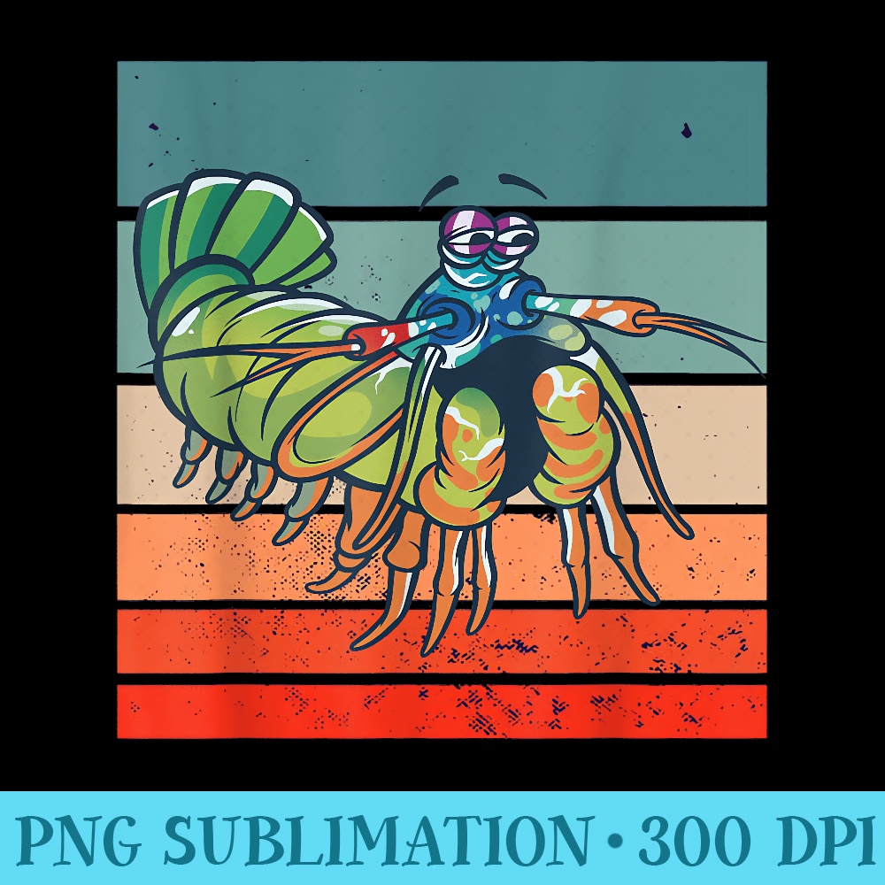 Cute Mantis Shrimp Peacock Mantis Shrimp Sea Creature Animal - Transparent PNG File Download - Versatile And Customizable Designs