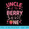 Uncle Of The Berry Sweet One Strawberry First Birthday - Shirt Printing Template PNG - High Resolution And Print-Ready Designs