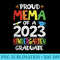 Proud Mema Of A Kindergarten Grad Graduation Class of 2023 - Shirt Artwork PNG - Revolutionize Your Designs