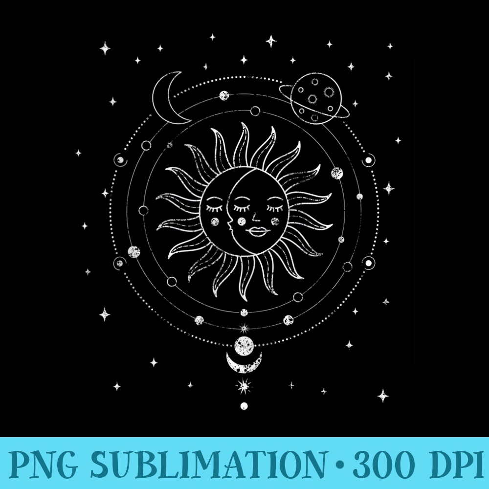 Alchemy Sun Moon Harmony Astrology - Shirt Vector Art - Unleash Your Inner Rebellion