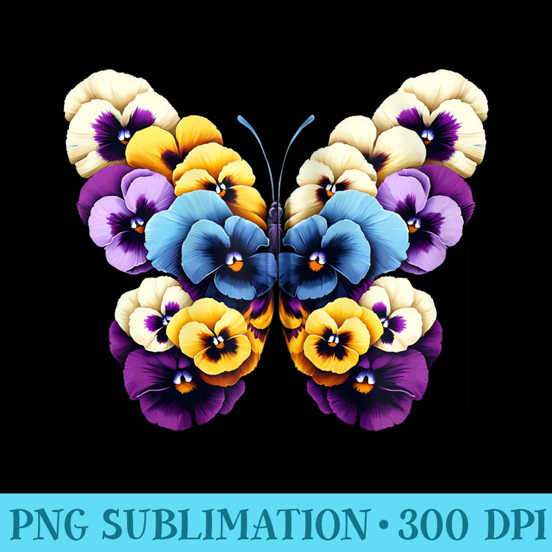 Pansies Butterfly Flower Pansy Gardening Floral - PNG Picture Download - Spice Up Your Sublimation Projects