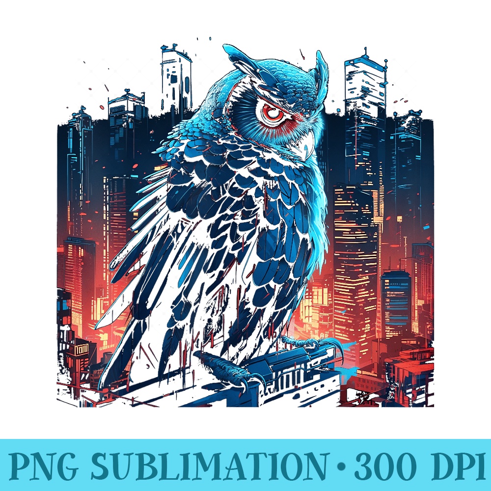Owl Artwork Animal Fantasy City Architecture Art Owl - PNG Picture Download - Vibrant and Eye-Catching Typography