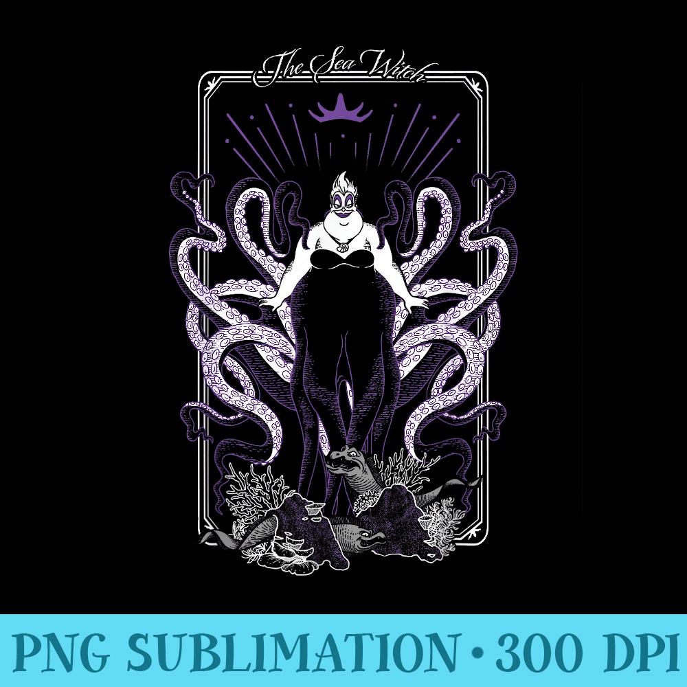 Disney Ursula Tarot Card Poster - Shirt Graphics for Download - Revolutionize Your Designs