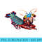 Rainbow Peacock Mantis Shrimp Science Under Water Creatures - Sublimation patterns PNG - Easy-To-Print And User-Friendly Designs
