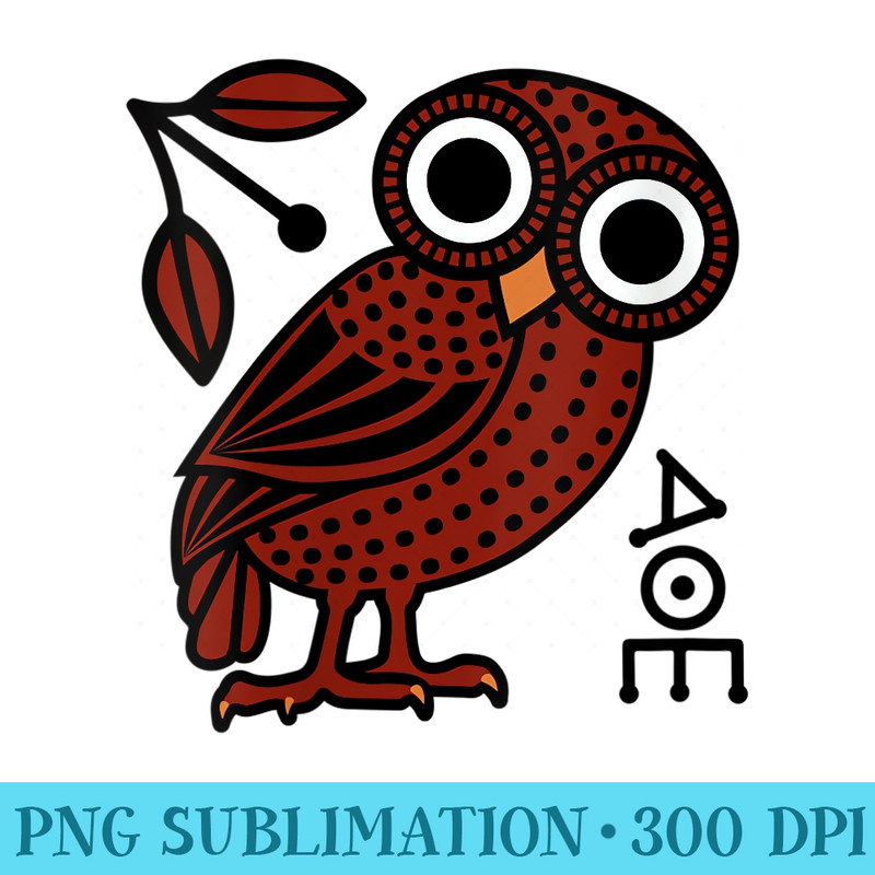 Womens Cute Athens Owl from ancient Greek Tetradrachm coin - Mug Sublimation PNG - Perfect for Sublimation Art
