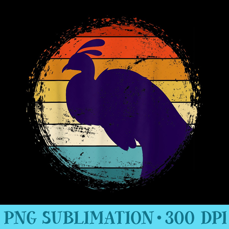 Retro Peacock - PNG Download - Transform Your Sublimation Creations