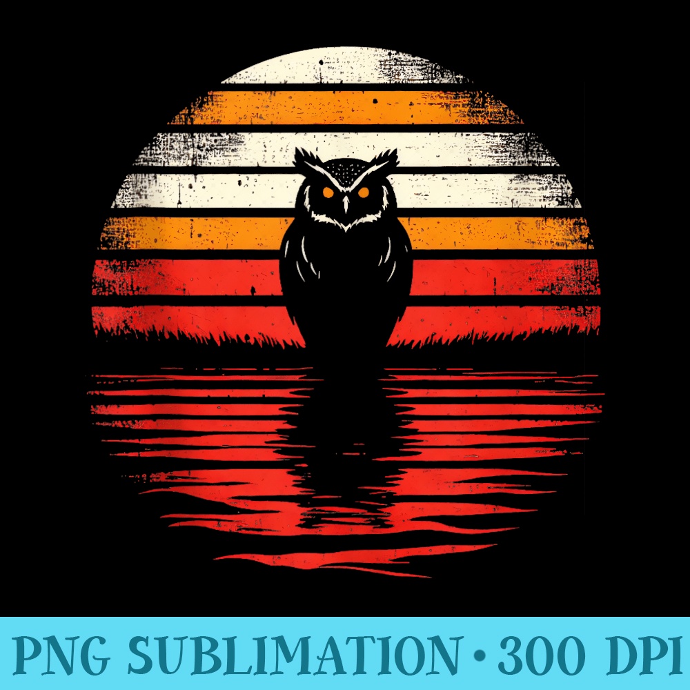 Owl Bird Sunset Retro Style Safari Vintage 70s - Unique Sublimation patterns - Defying the Norms