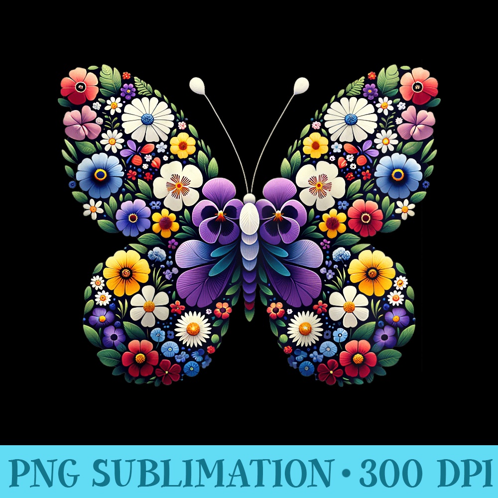 Womens Pansies Butterfly Flower Pansy Gardening Floral Raglan Baseball - PNG design downloads - Create with Confidence