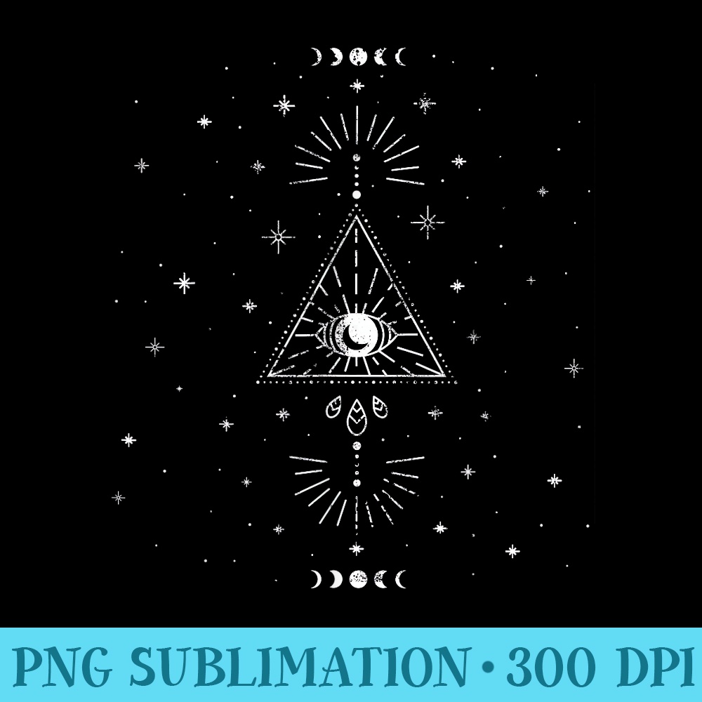 All Seeing Eye Alchemy Sun Moon Astrology - PNG Download Graphic - Unleash Your Inner Rebellion