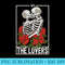 The Lovers Tarot Card Kissing Skulls Skeletons Occult Goth - High Quality PNG Files - Easy-To-Print And User-Friendly Designs