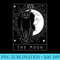 Tarot Card Crescent Moon And Cat Graphic Premium - Casual Shirt PNG - Unlock Vibrant Sublimation Designs