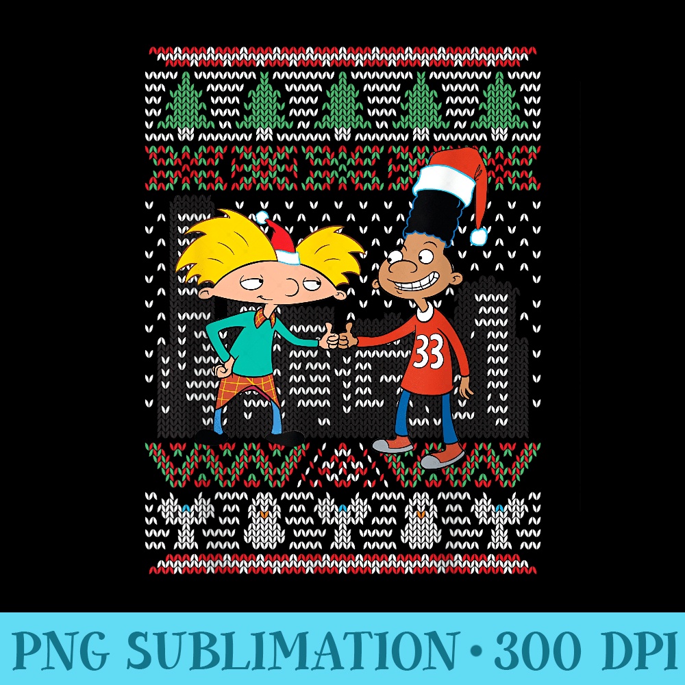 Hey Arnold Arnold And Gerald Christmas - PNG Download Template - Add a Festive Touch to Every Day