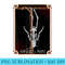 The Hanged Man Tarot Card Goth Goat Skeleton - High Resolution PNG Download - Boost Your Success with this Inspirational PNG Download