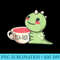 Tea Rex Dinosaur drinking Cup of Tea for Tea Lovers - Fashionable Shirt Design - Unleash Your Creativity