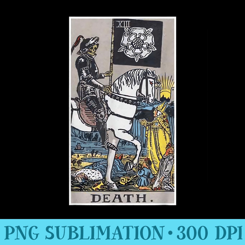 Vintage Tarot Card 13 Death - PNG Transparent Background Download - Quick And Seamless Download Process