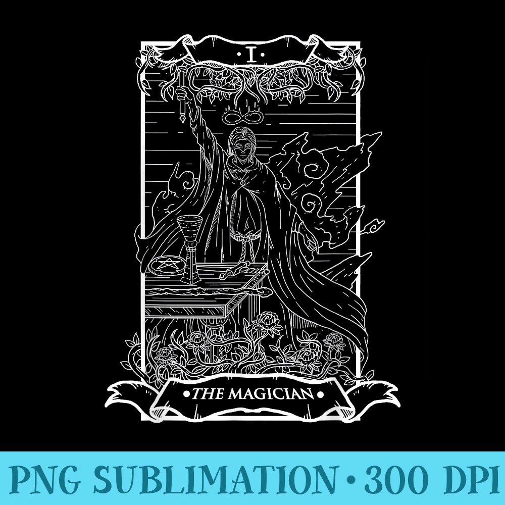 Tarot Card The Magician I Occult Vintage - Digital PNG Artwork - Unleash Your Creativity