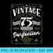 Womens Vintage 75th Birthday For Him 1945 Aged To Perfection - PNG design assets - Perfect for Sublimation Mastery