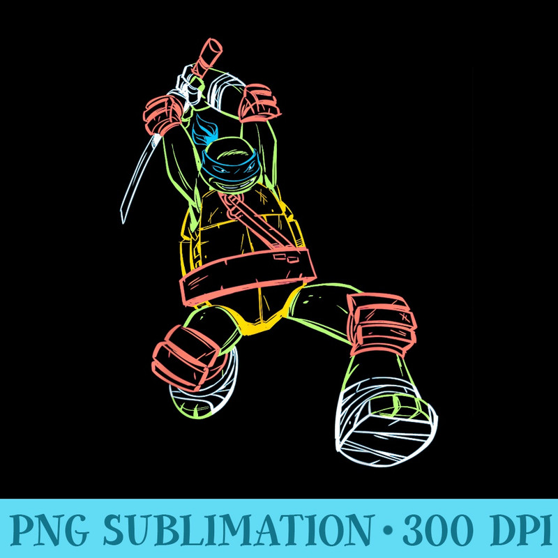 nage Mutant Ninja Turtles Outlined Leonardo T - PNG Download Database - Capture Imagination with Every Detail