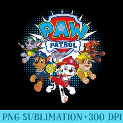 paw patrol team nickelodeon t - high resolution png download