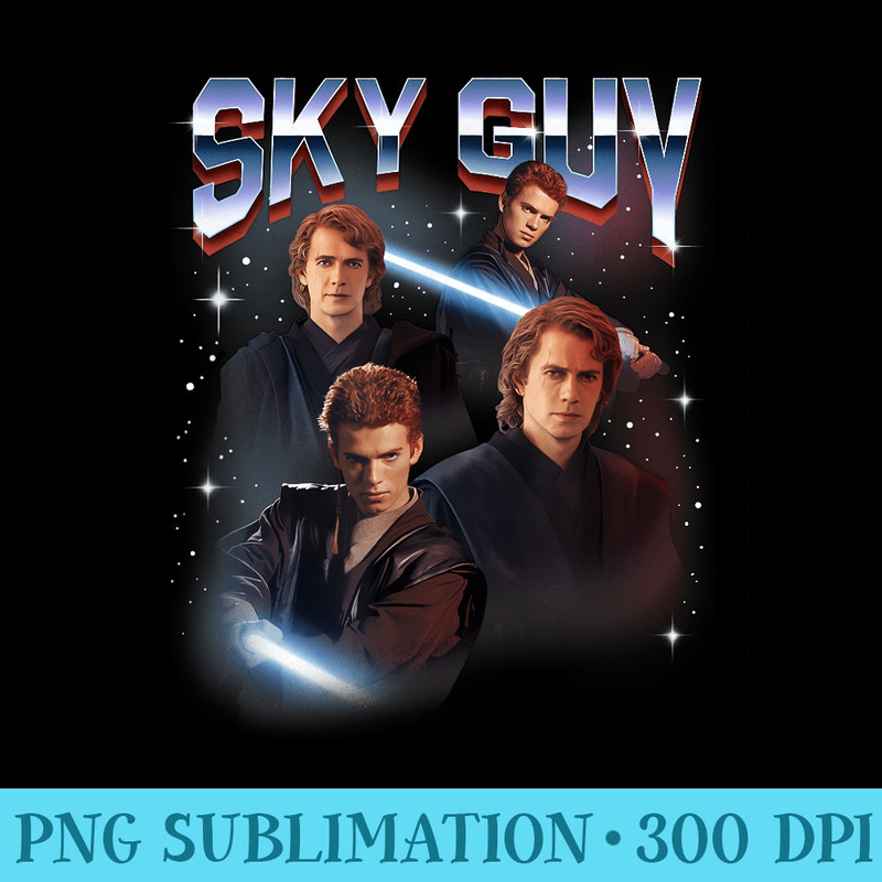Star Wars Anakin Skywalker Vintage Poster Sky Guy Logo - PNG design assets - Perfect for Creative Projects