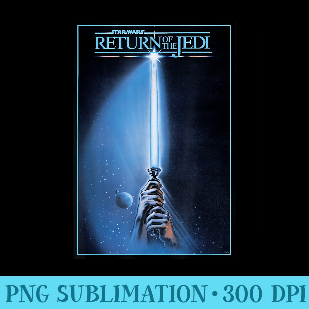 Star Wars Return of the Jedi Lightsaber Movie Poster - Transparent PNG Download - Premium Quality PNG Artwork
