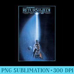 star wars return of the jedi lightsaber movie poster - transparent png download