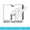 MTV Distressed Vintage Black and White Logo Raglan Baseball - Transparent PNG Download - Stunning Sublimation Graphics