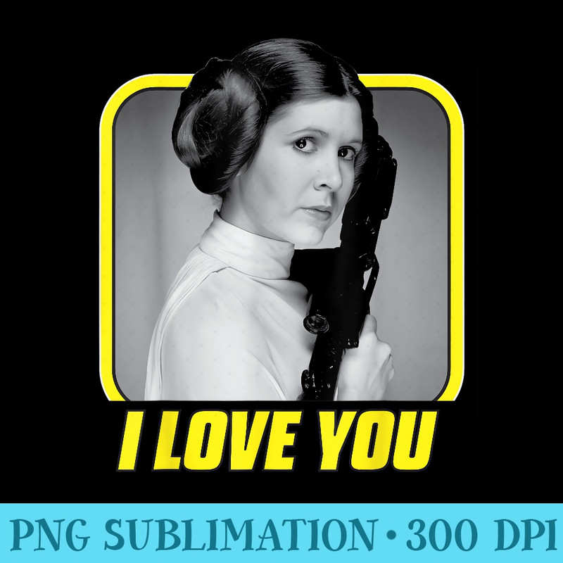 Star Wars Princess Leia I Love You Valentines Day T - Trendy PNG Designs - Premium Quality PNG Artwork