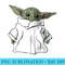 Star Wars The Mandalorian The Child Illustration - Digital PNG Artwork - Perfect for Creative Projects
