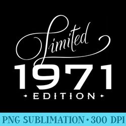 limited edition 50th birthday 1971 aged to perfection premium - png file download
