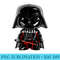 Womens Star Wars Darth Vader Cute Cartoon Portrait - PNG File Download - Boost Your Success with this Inspirational PNG Download