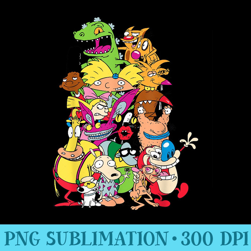Nickelodeon Classic 90s Throwback Character T - PNG Picture Download - Perfect for Creative Projects