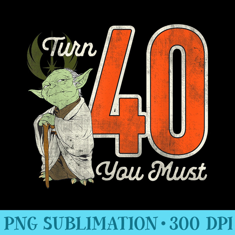 Star Wars Yoda 40th Birthday T - Transparent PNG Download - Create with Confidence