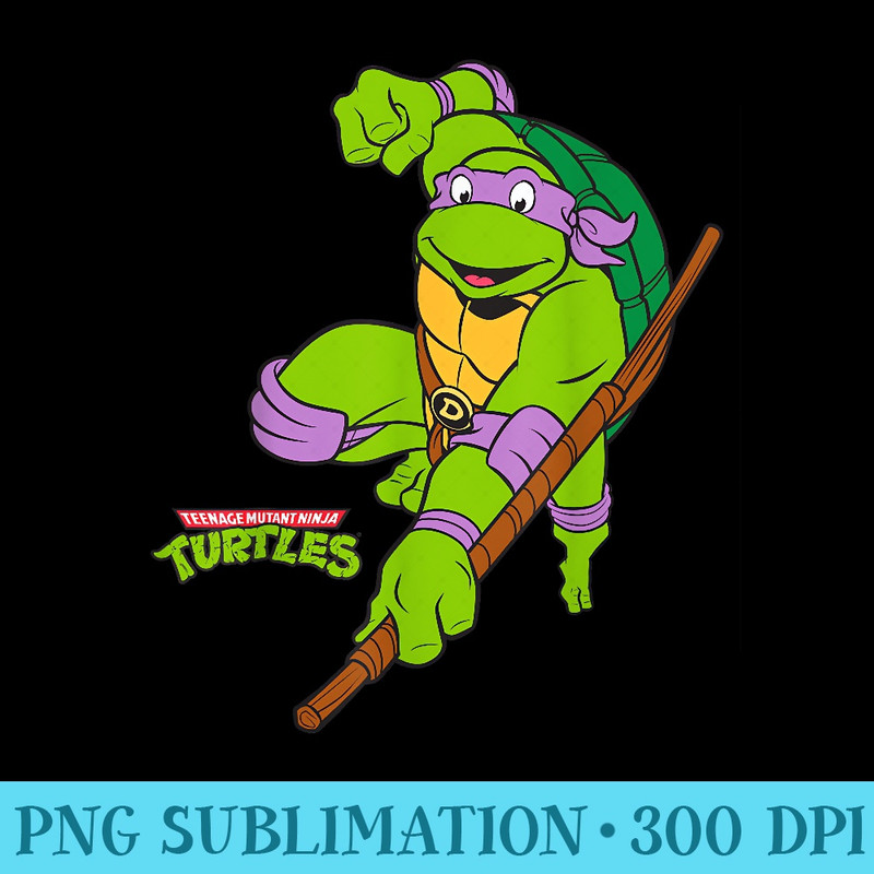 nage Mutant Ninja Turtles Donatello Action T - Shirt Clipart Free PNG - Perfect for Sublimation Mastery