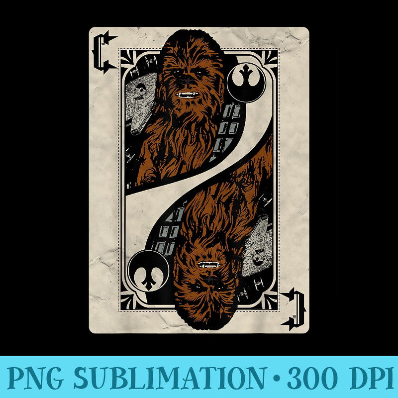 Star Wars Chewbacca Playing Card Rebel Card T - PNG Download Library - Perfect for Creative Projects