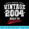 Vintage Made In 2004 T 14th Birthday - Sublimation templates PNG - Enhance Your Apparel with Stunning Detail