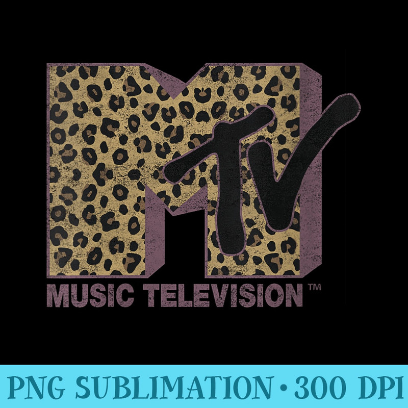 Womens MTV Classic Leopard Print Bold Logo - PNG Download Database - Premium Quality PNG Artwork