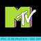Lime Green And Purple MTV Logo Fill Treatment Premium - PNG Download Design - Create with Confidence