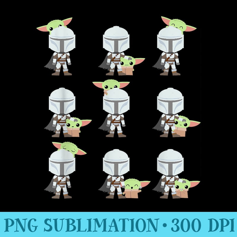 Star Wars The Mandalorian Expressions of the Child - PNG Graphics Download - Spice Up Your Sublimation Projects