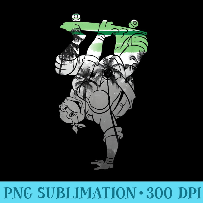 nage Mutant Ninja Turtles Leonardo Tropical T - Blank Shirt Template PNG - Premium Quality PNG Artwork