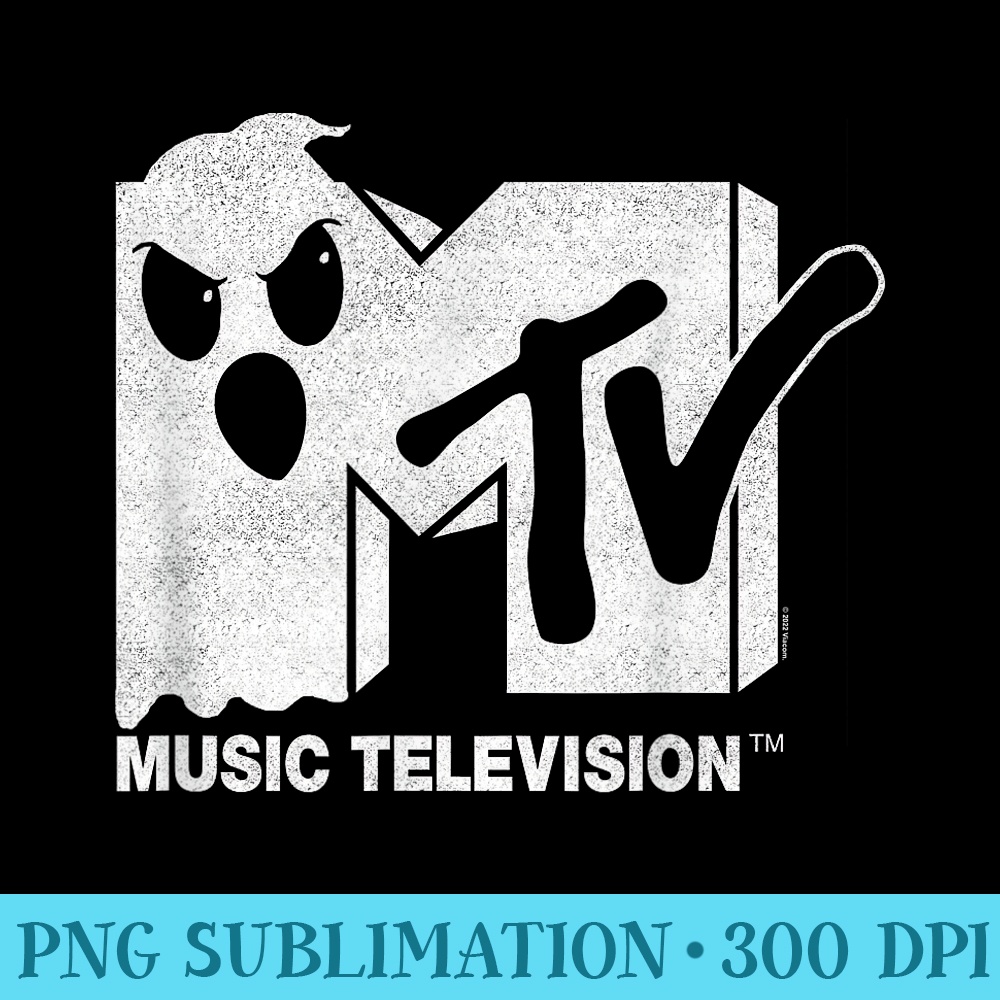 MTV Ghost in the Logo - Printable PNG Images - Revolutionize Your Designs