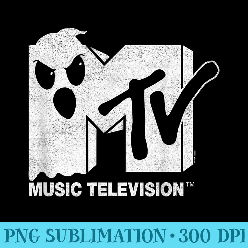 MTV Ghost in the Logo - Printable PNG Images - Revolutionize Your Designs