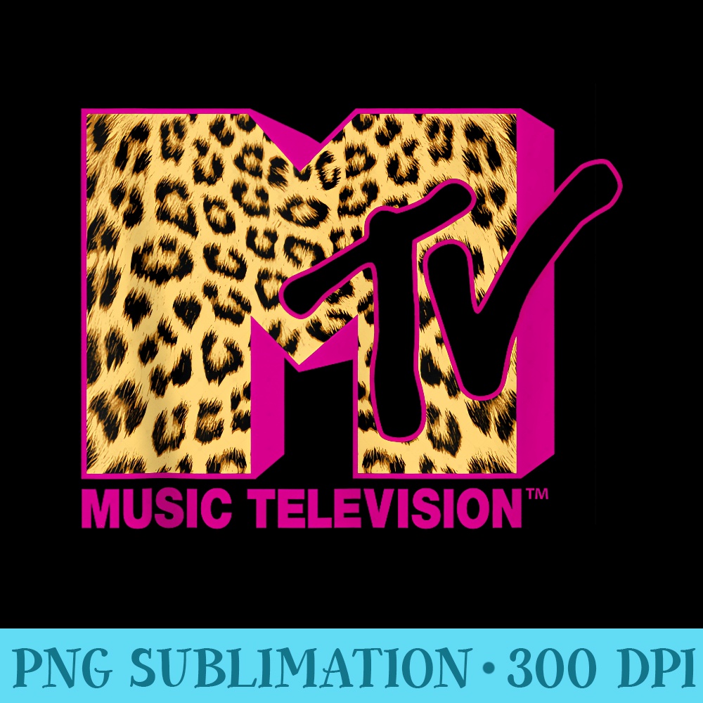 MTV Logo Leopard Print - Transparent Shirt Clip Art - Enhance Your Apparel with Stunning Detail