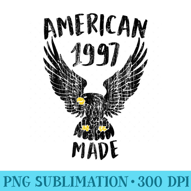 Vintage Made In 1997 T 21st Birthday - Sublimation backgrounds PNG - Instant Access To Downloadable Files