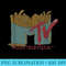 MTV Classic MTV Logo French Fry Design T s - PNG Sublimation - High Resolution And Print-Ready Designs