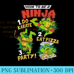 nage mutant ninja turtles how to be a ninja rules t - unique sublimation png download