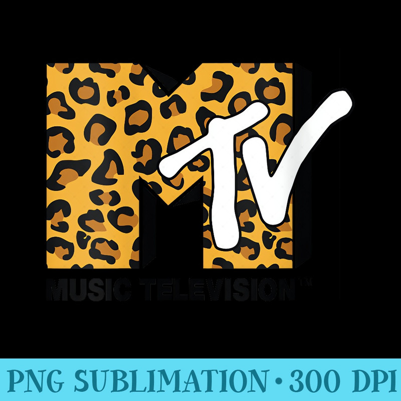 Womens Classic Mtv Logo Leopard Print - PNG File Download - Unleash Your Creativity
